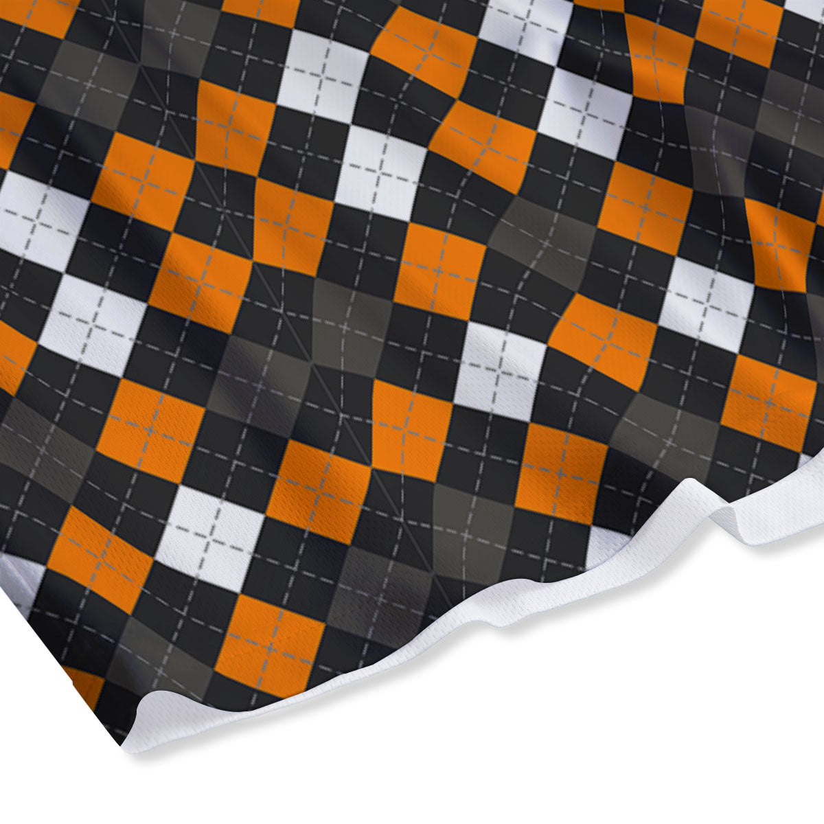 Argyle Halloween Print Pattern Mesh Shorts