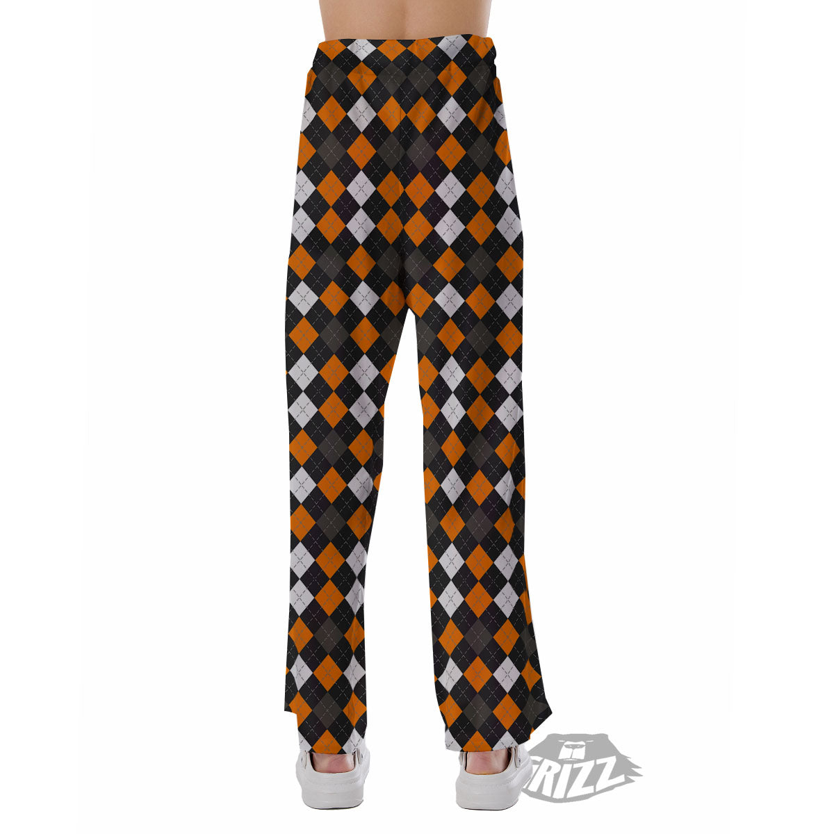 Argyle Halloween Print Pattern Pajama Pants-grizzshop