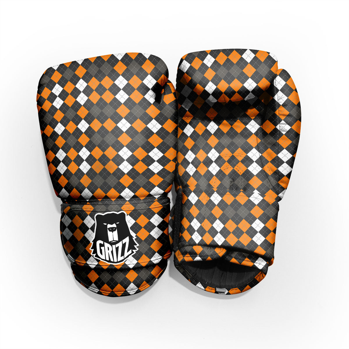 Argyle Halloween Print Pattern Pro Boxing Glove