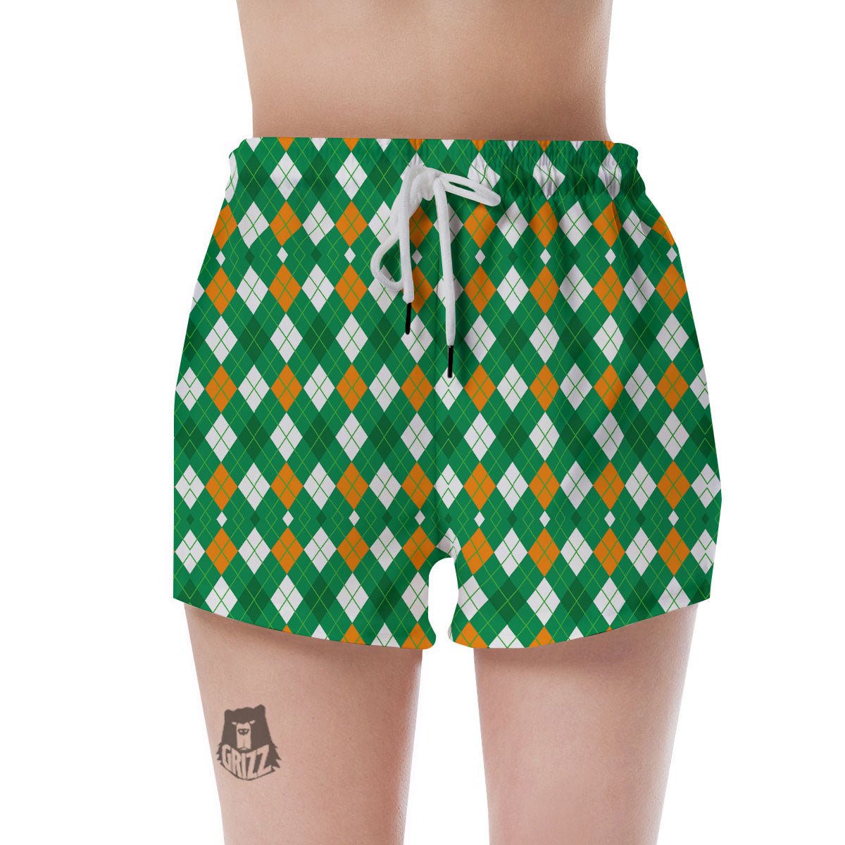 Argyle Irish Print Pattern Women's Shorts-grizzshop