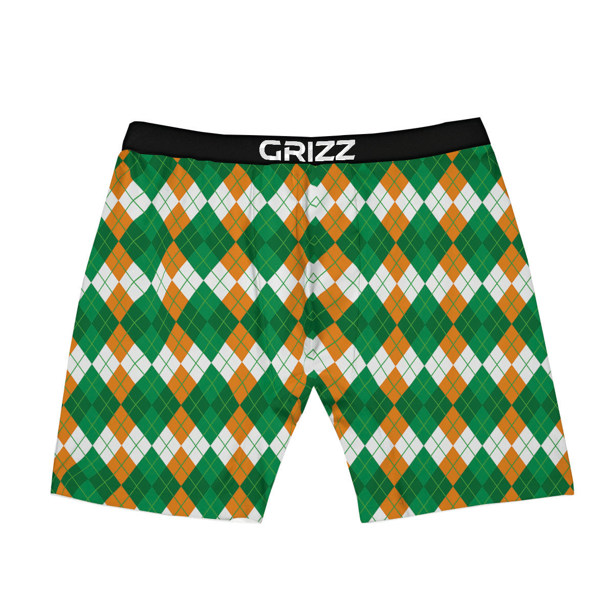 Argyle Irish Themed Print Pattern Boxer Briefs-grizzshop