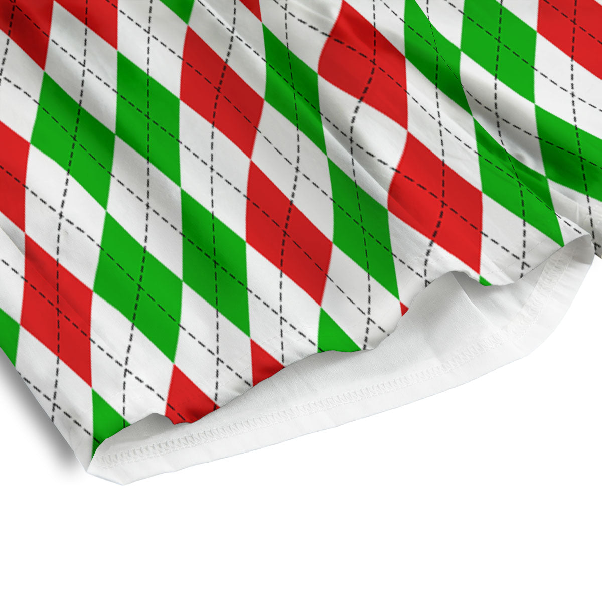 Argyle Merry Christmas Print Pattern Men's Athletic Shorts