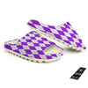 Argyle Purple And White Print Pattern Sandals-grizzshop