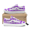 Argyle Purple And White Print Pattern Skate Shoes-grizzshop