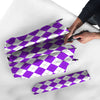 Argyle Purple And White Print Pattern Umbrella-grizzshop