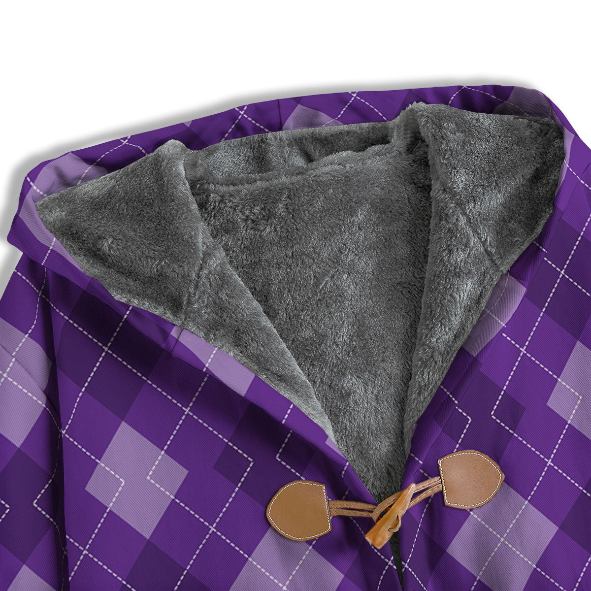 Argyle Purple Print Pattern Men's Windbreaker Jacket-grizzshop