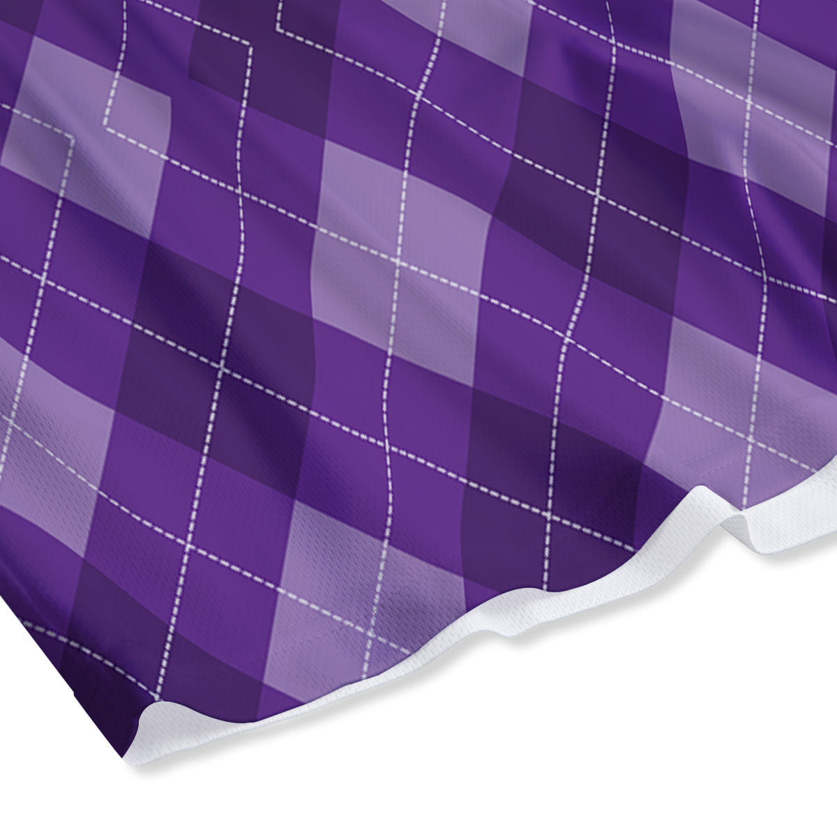 Argyle Purple Print Pattern Mesh Shorts-grizzshop