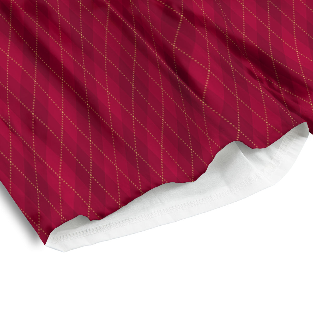 Argyle Red Print Pattern Men's Athletic Shorts-grizzshop