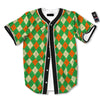 Argyle Saint Patrick's Day Print Pattern Baseball Jersey-grizzshop