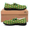 Argyle Saint Patrick's Day Print Pattern Black Loafers-grizzshop