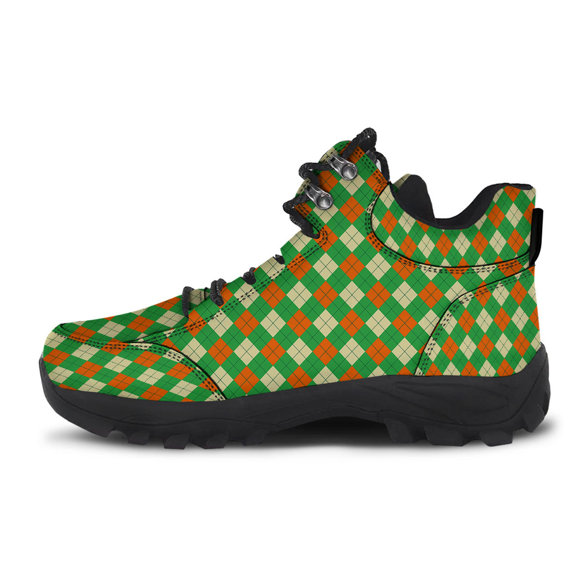 Argyle Saint Patrick's Day Print Pattern Hiking Shoes-grizzshop