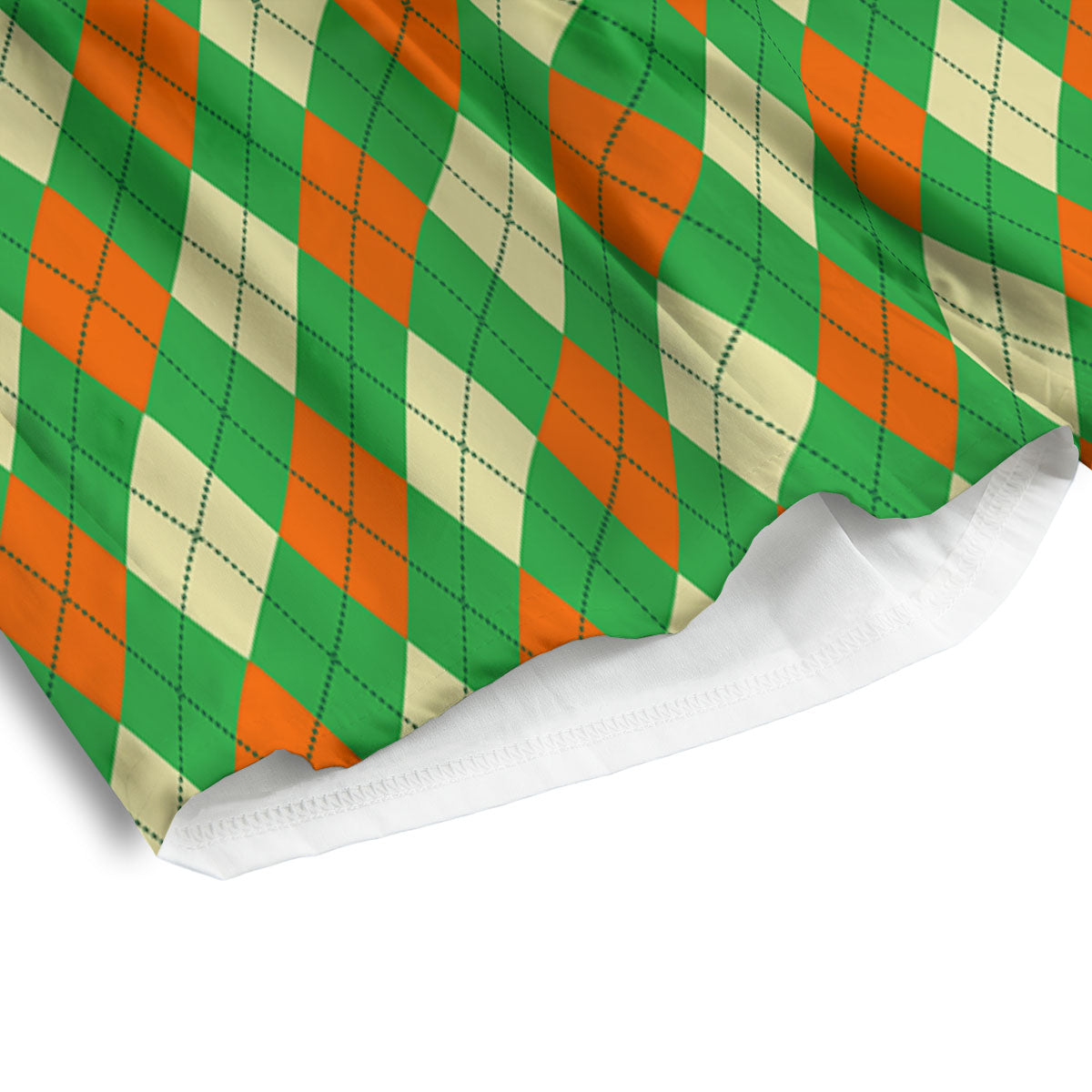 Argyle Saint Patrick's Day Print Pattern Men's Athletic Shorts