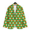 Argyle Saint Patrick's Day Print Pattern Men's Sport Coat-grizzshop