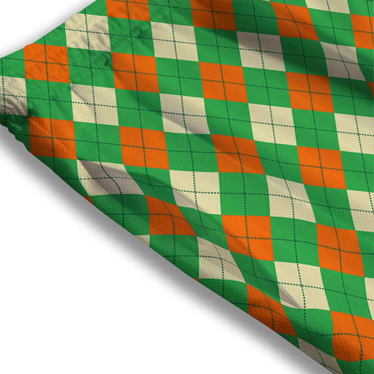 Argyle Saint Patrick's Day Print Pattern Mesh Shorts