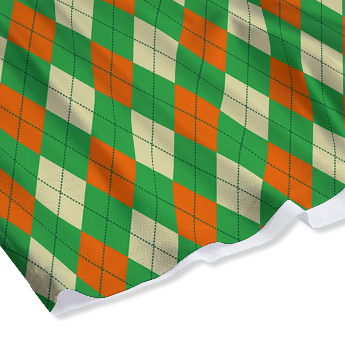 Argyle Saint Patrick's Day Print Pattern Mesh Shorts