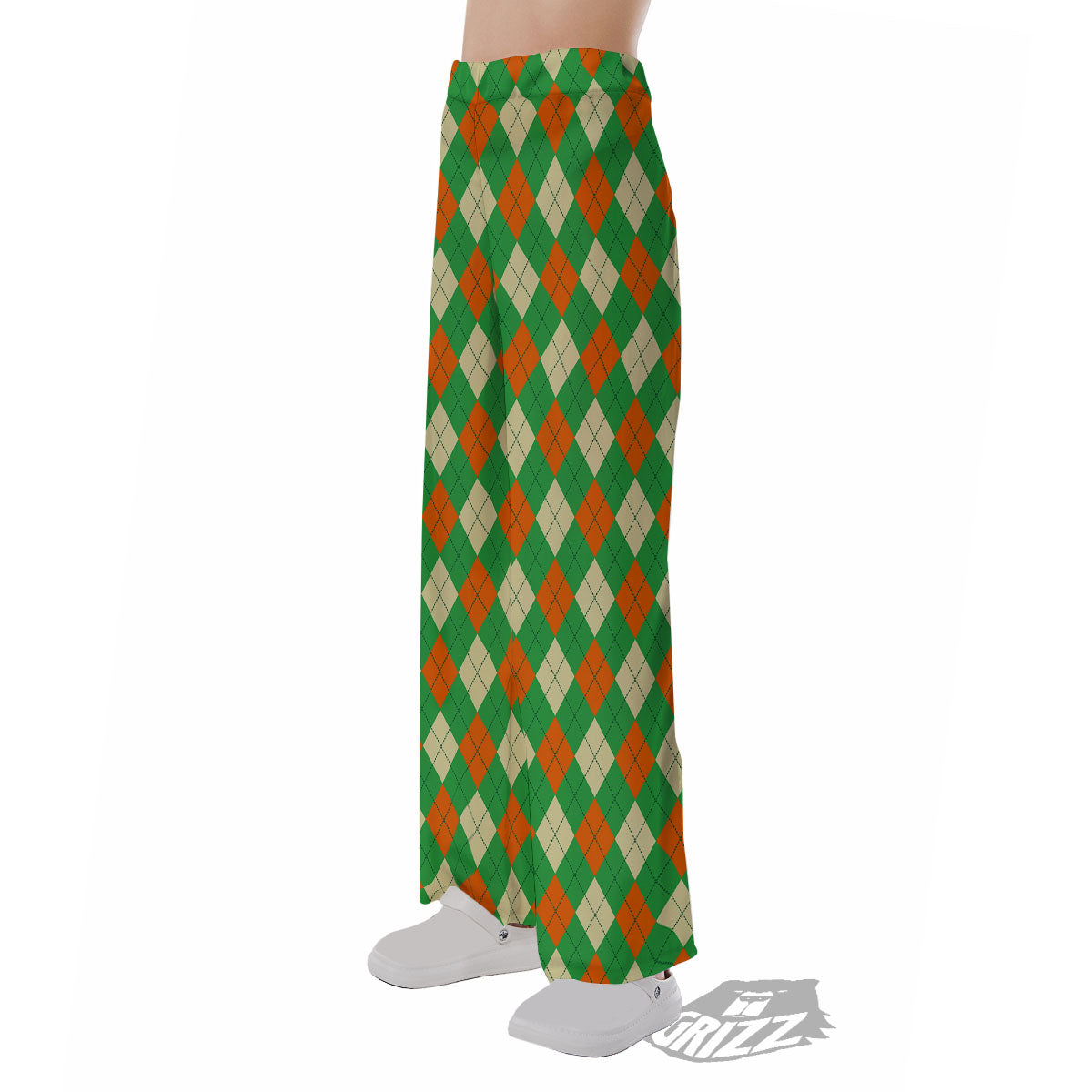 Argyle Saint Patrick's Day Print Pattern Pajama Pants-grizzshop