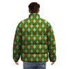 Argyle Saint Patrick's Day Print Pattern Puffer Jacket-grizzshop