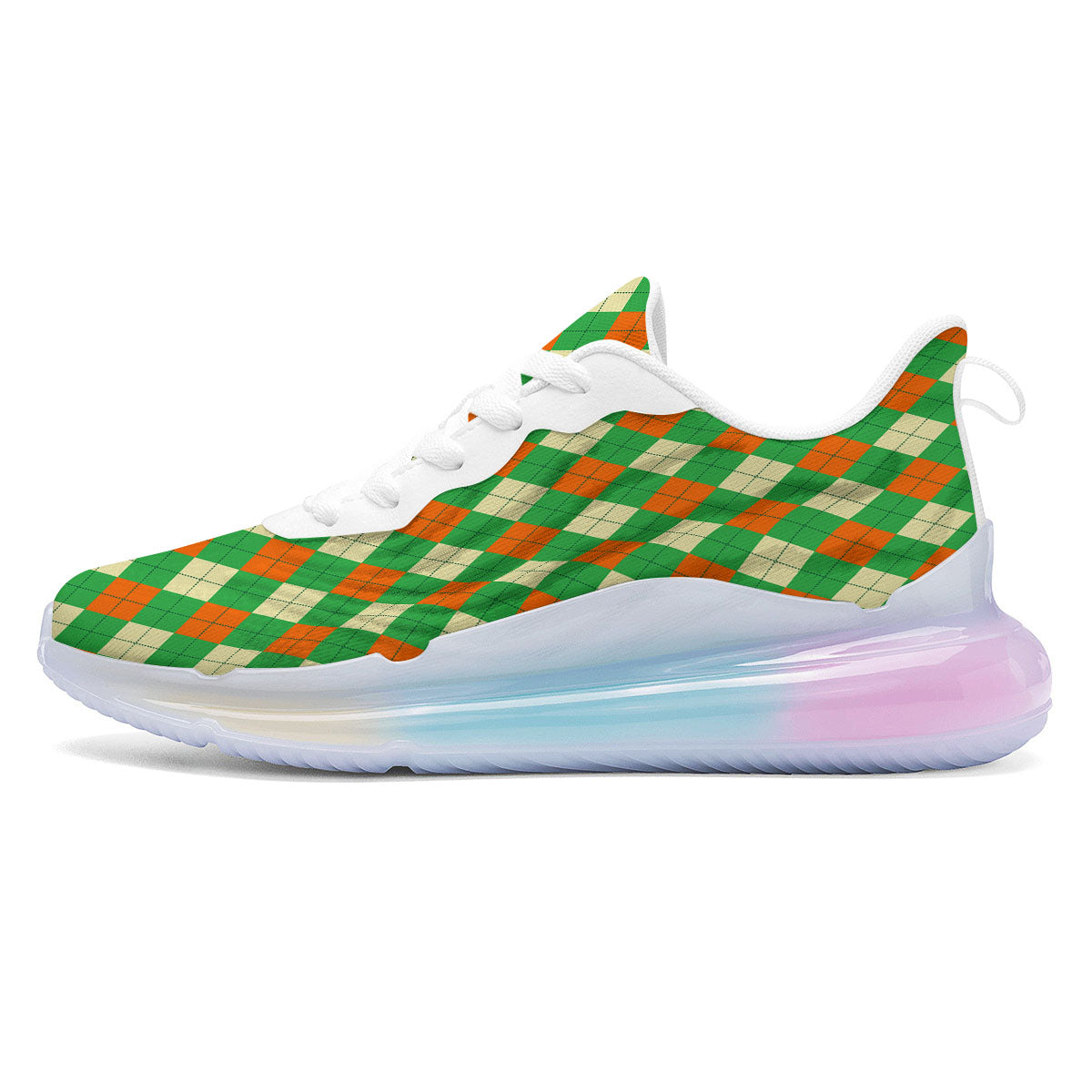 Argyle Saint Patrick's Day Print Pattern Running Sneakers-grizzshop