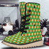 Argyle Saint Patrick's Day Print Pattern Snow Boots-grizzshop