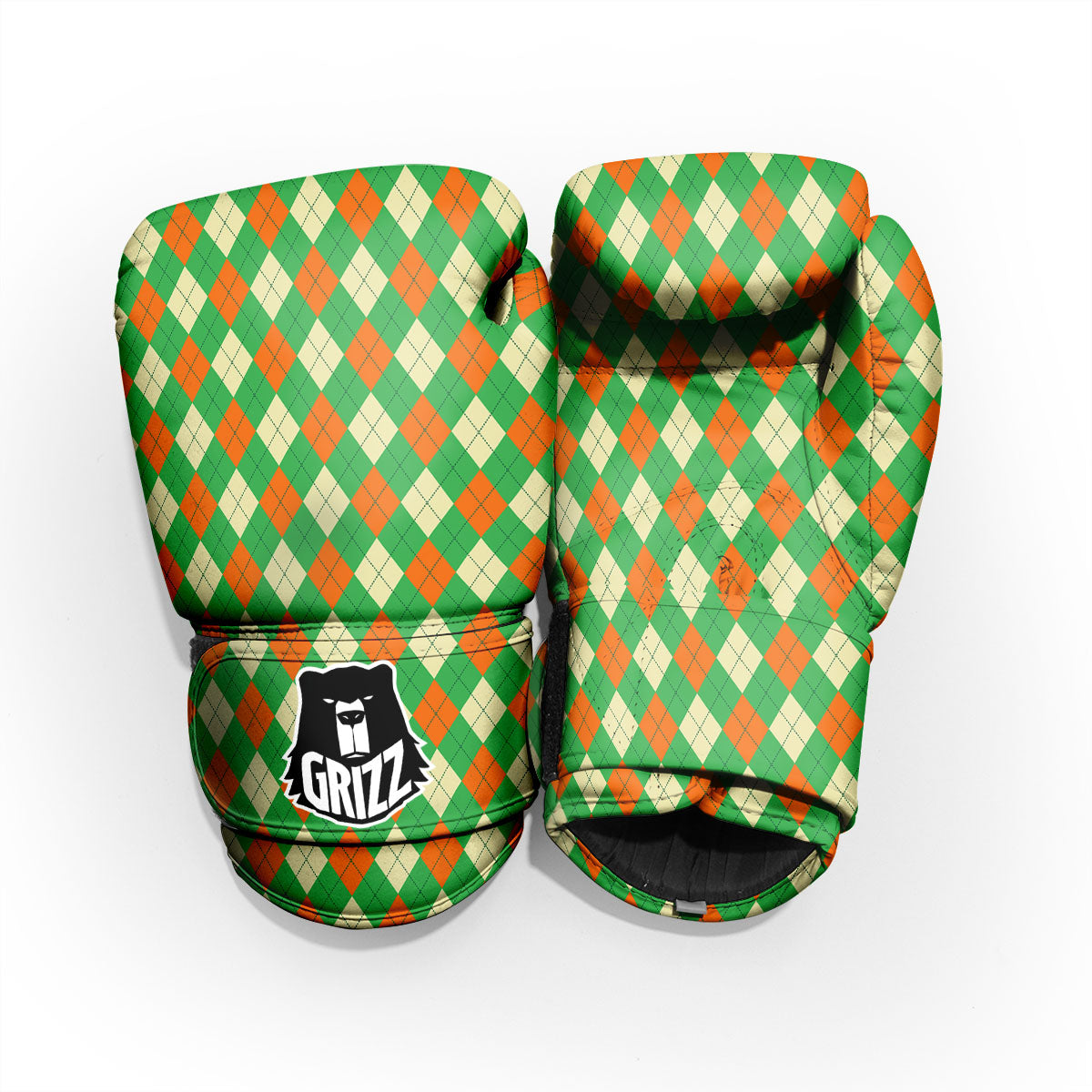 Argyle Saint Patrick's Day Print Pattern Pro Boxing Glove