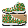 Argyle Saint Patrick's Day Print Pattern White Bball Shoes-grizzshop