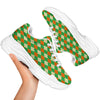 Argyle Saint Patrick's Day Print Pattern White Chunky Shoes-grizzshop