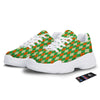 Argyle Saint Patrick's Day Print Pattern White Chunky Shoes-grizzshop