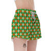 Argyle Saint Patrick's Day Print Pattern Women's Shorts-grizzshop