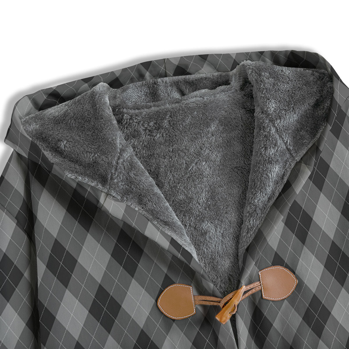 Argyle Shadow Grey Print Pattern Men's Windbreaker Jacket-grizzshop