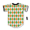 Argyle St Patrick's Day Print Pattern Baseball Jersey-grizzshop