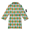 Argyle St Patrick's Day Print Pattern Bathrobe-grizzshop