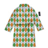 Argyle St Patrick's Day Print Pattern Bathrobe-grizzshop