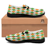 Argyle St Patrick's Day Print Pattern Black Loafers-grizzshop