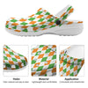 Argyle St Patrick's Day Print Pattern Clog-grizzshop