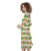 Argyle St Patrick's Day Print Pattern Kimono-grizzshop