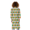 Argyle St Patrick's Day Print Pattern Kimono-grizzshop