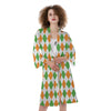 Argyle St Patrick's Day Print Pattern Kimono-grizzshop