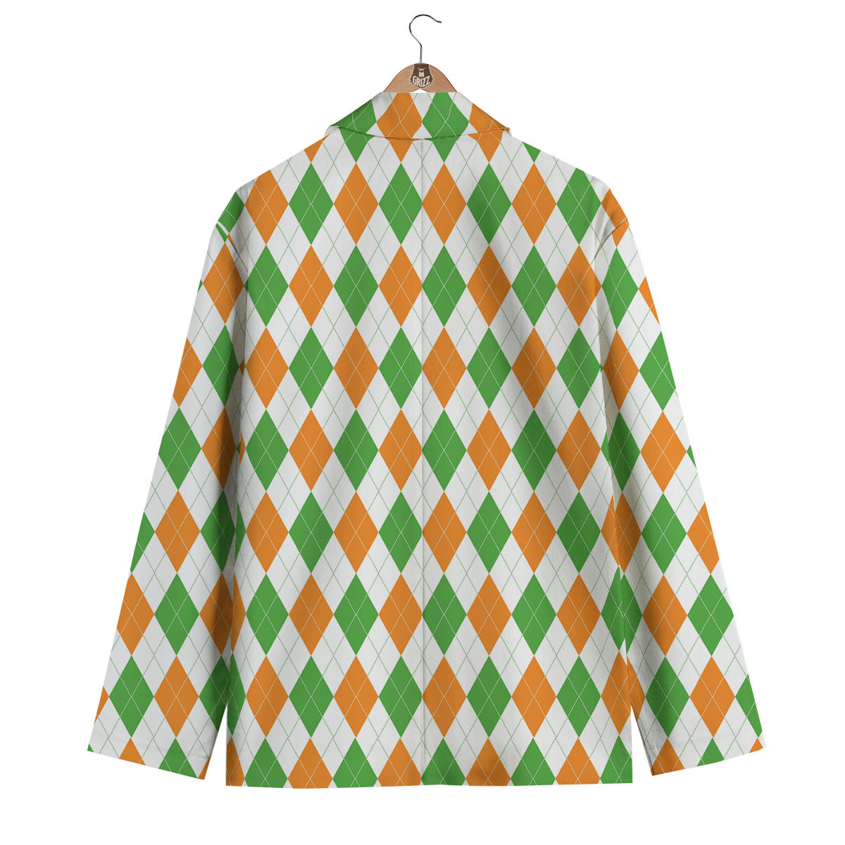 Argyle St Patrick's Day Print Pattern Men's Blazer-grizzshop