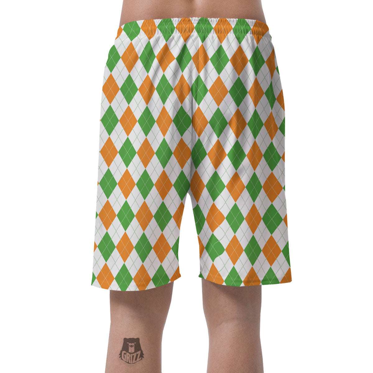 Argyle St Patrick's Day Print Pattern Men's Shorts-grizzshop