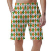 Argyle St Patrick's Day Print Pattern Men's Shorts-grizzshop