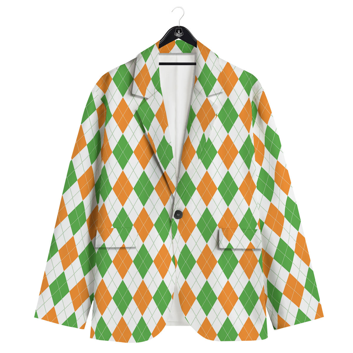 Argyle St Patrick's Day Print Pattern Men's Sport Coat-grizzshop