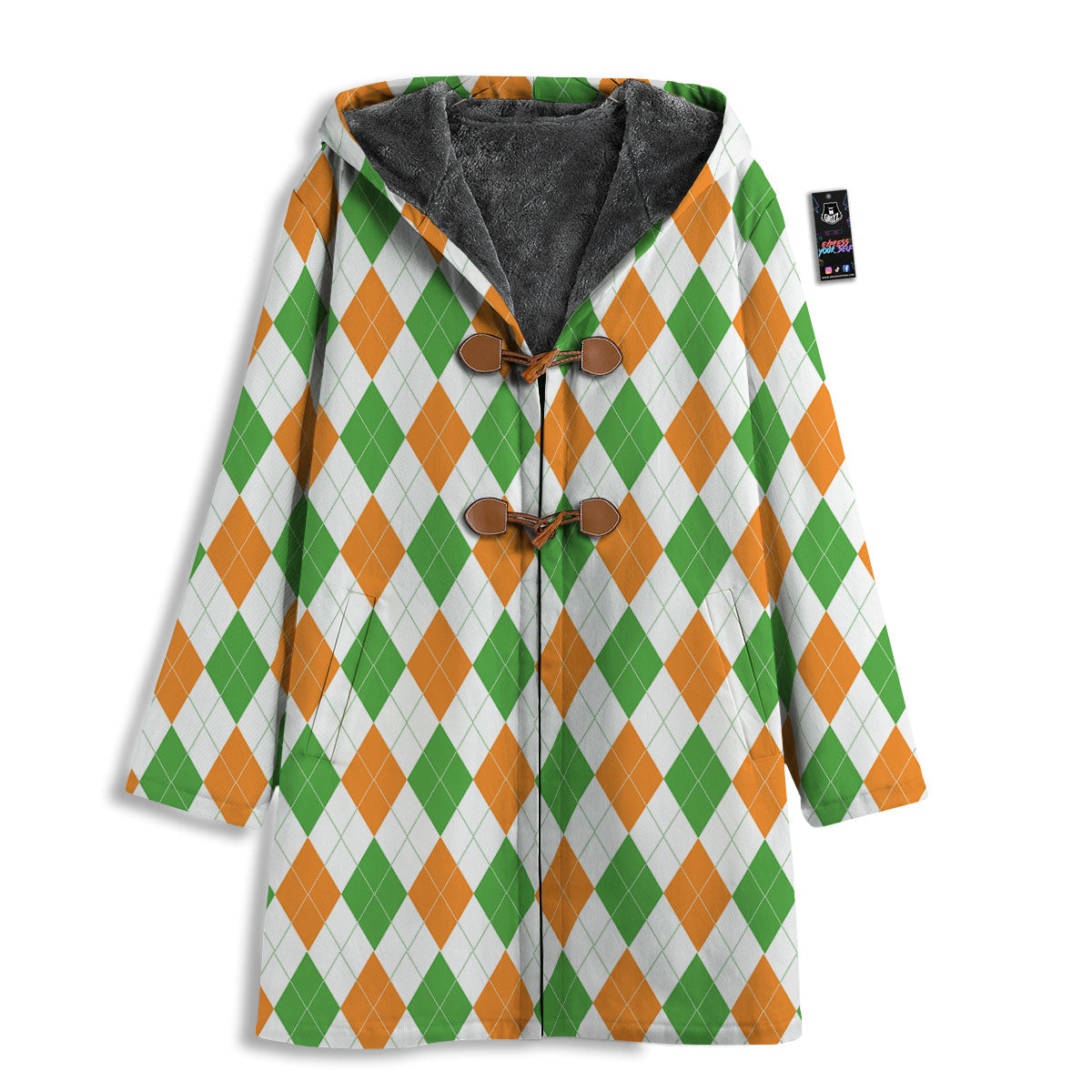 Argyle St Patrick's Day Print Pattern Men's Windbreaker Jacket-grizzshop