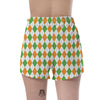 Argyle St Patrick's Day Print Pattern Women's Shorts-grizzshop