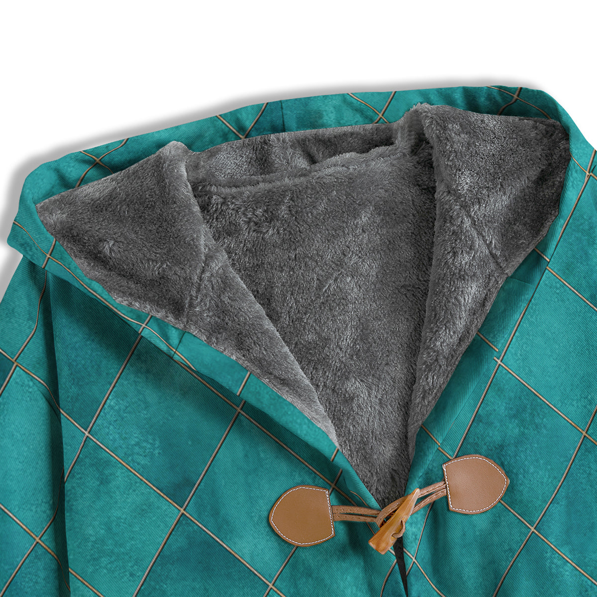 Argyle Turquoise Print Pattern Men's Windbreaker Jacket-grizzshop