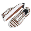 Argyle White And Brown Print Pattern Skate Shoes-grizzshop