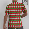 Argyle Christmas Themed Print Pattern Untucked Shirts-grizzshop