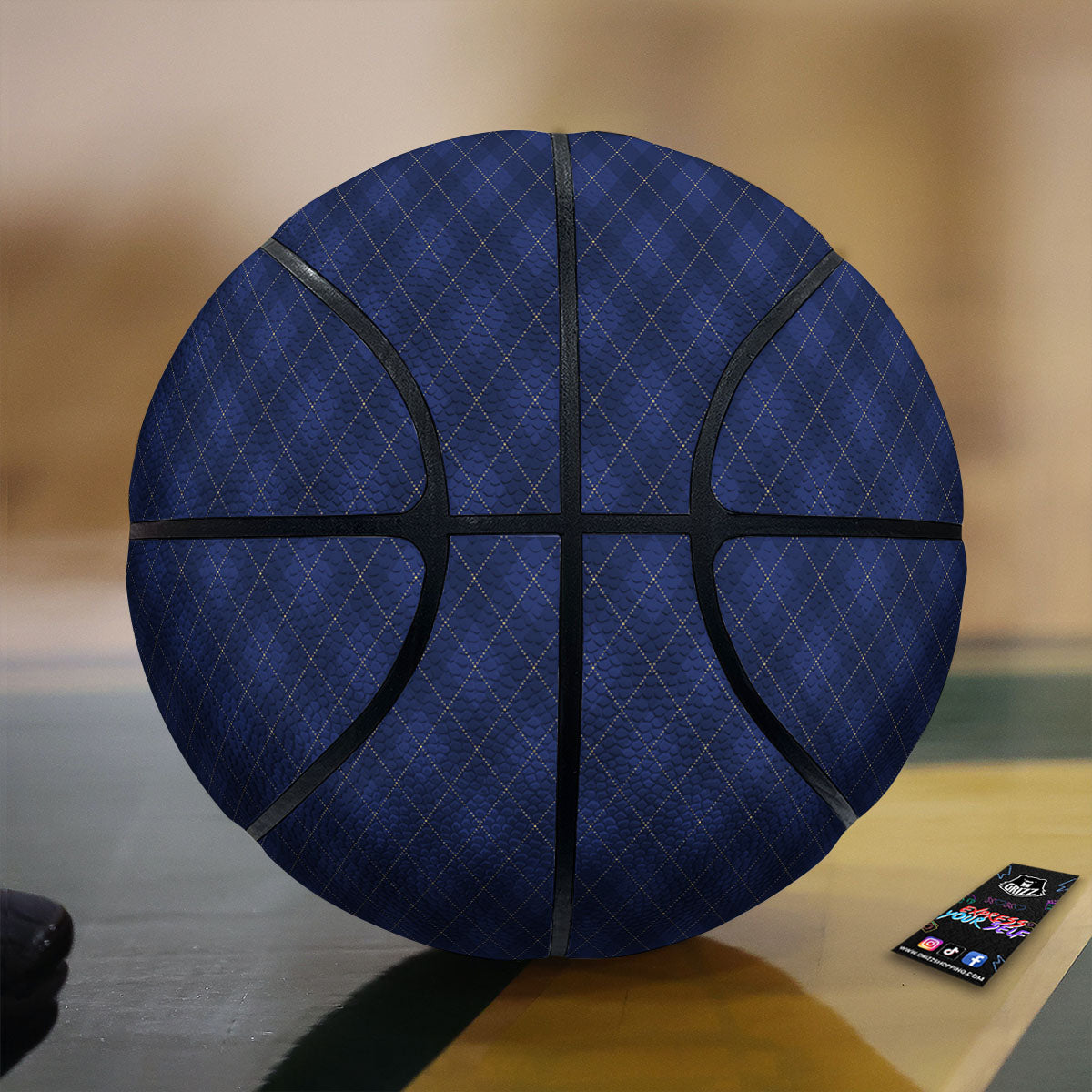 Argyle Navy Blue Print Pattern Basketball