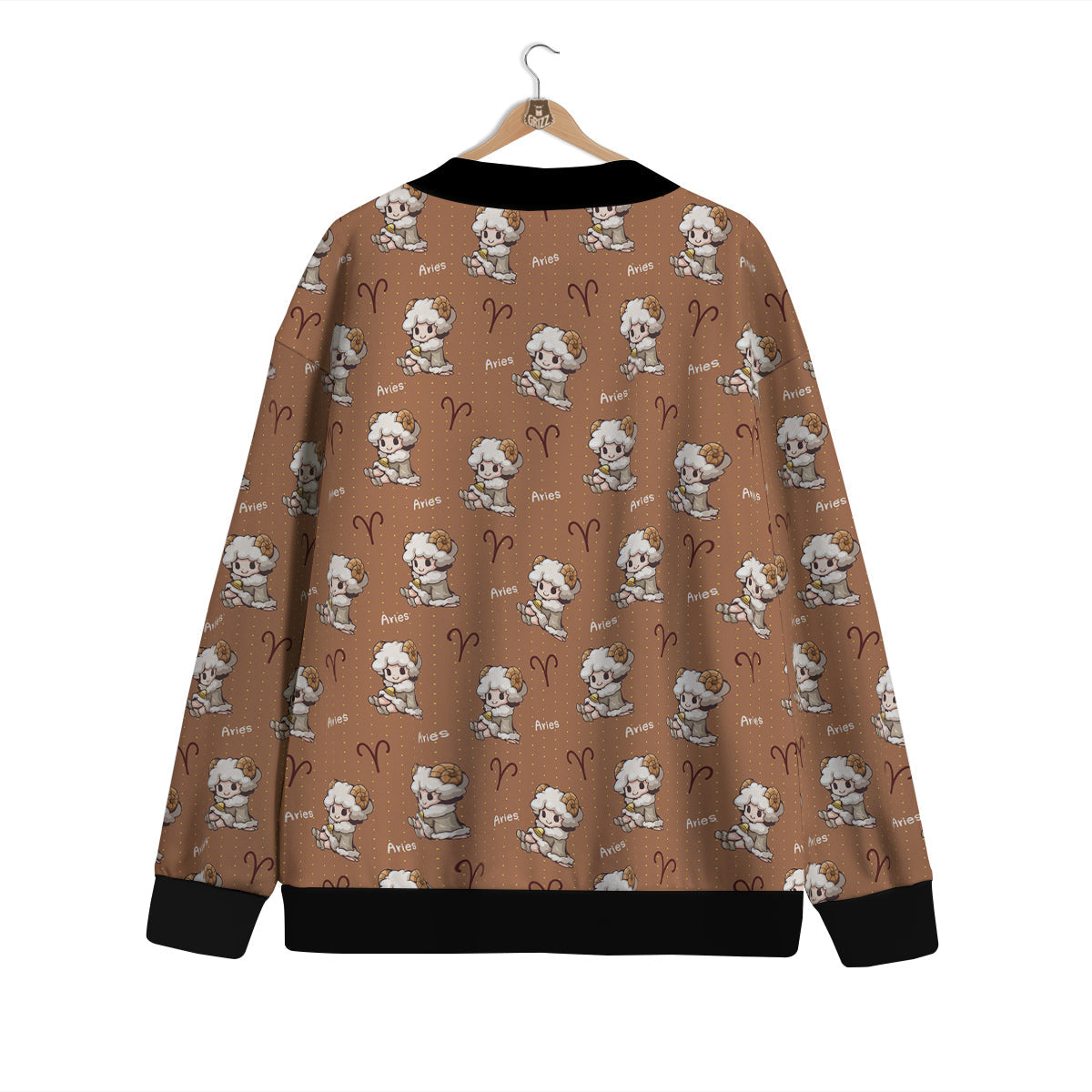 Aries Cute Cartoon Print Pattern Cardigan-grizzshop