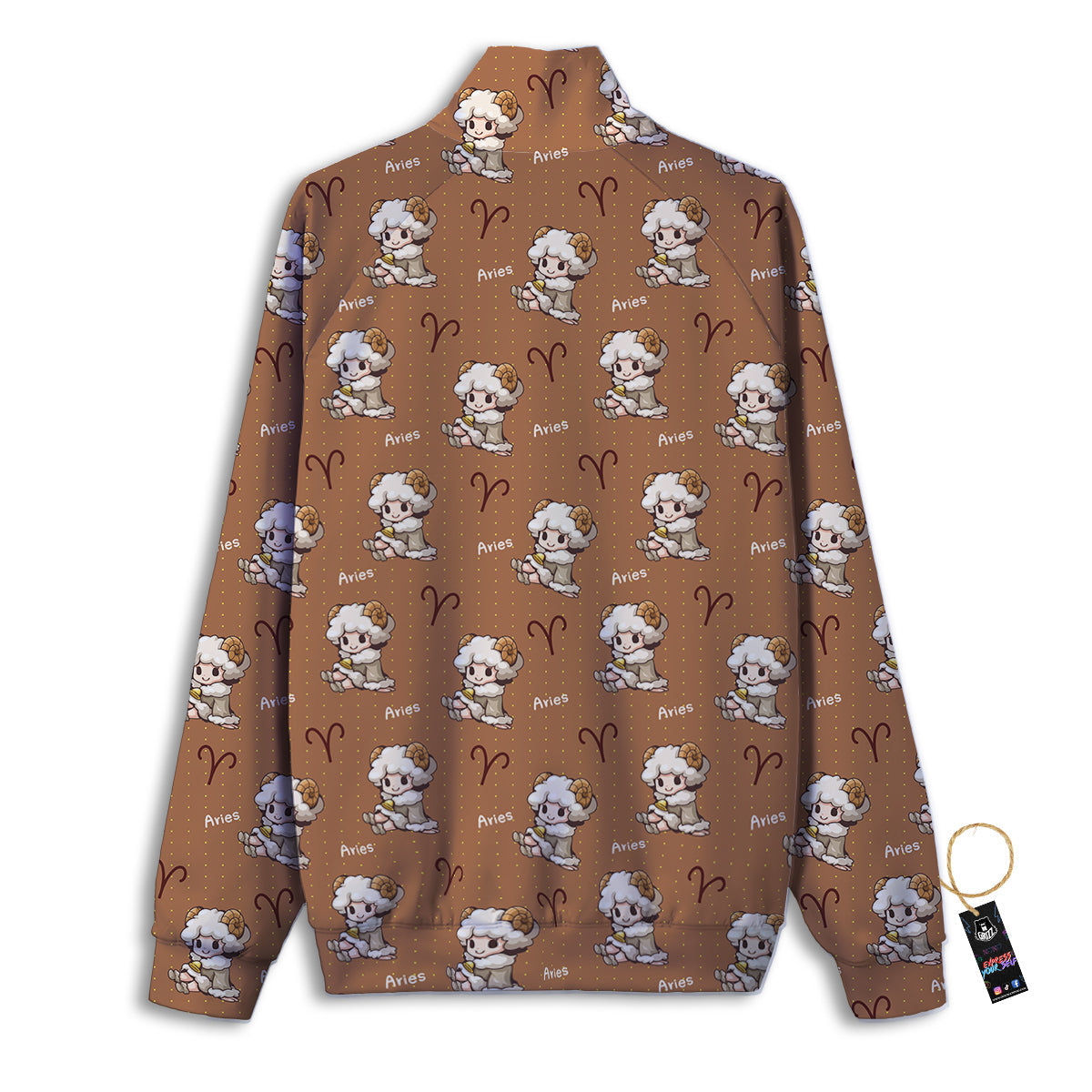 Aries Cute Cartoon Print Pattern Track Jacket-grizzshop
