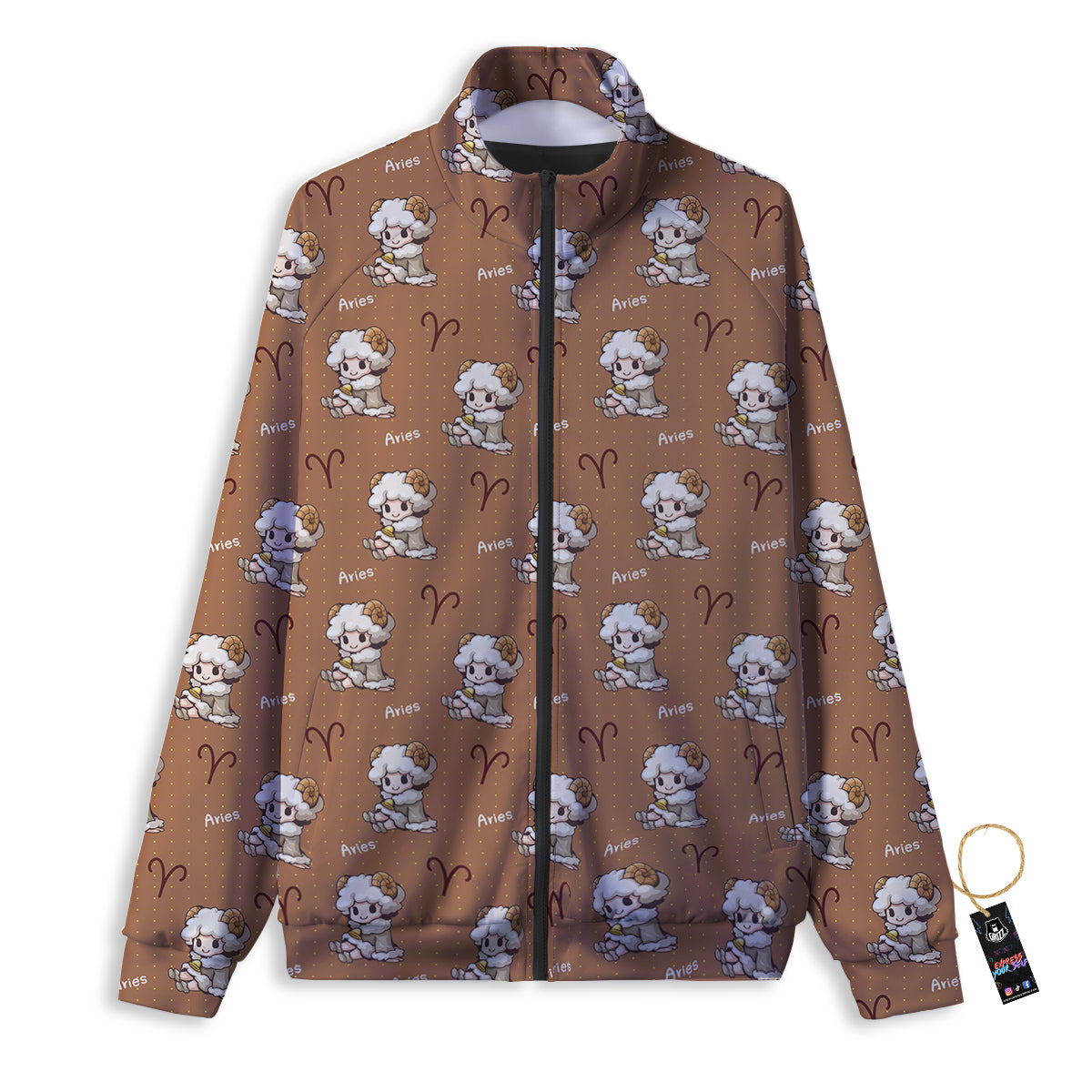Aries Cute Cartoon Print Pattern Track Jacket-grizzshop